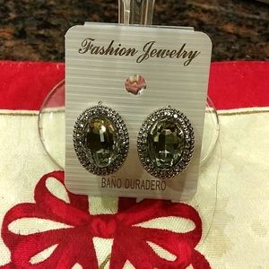 Brand new rhinestone clip on earrings